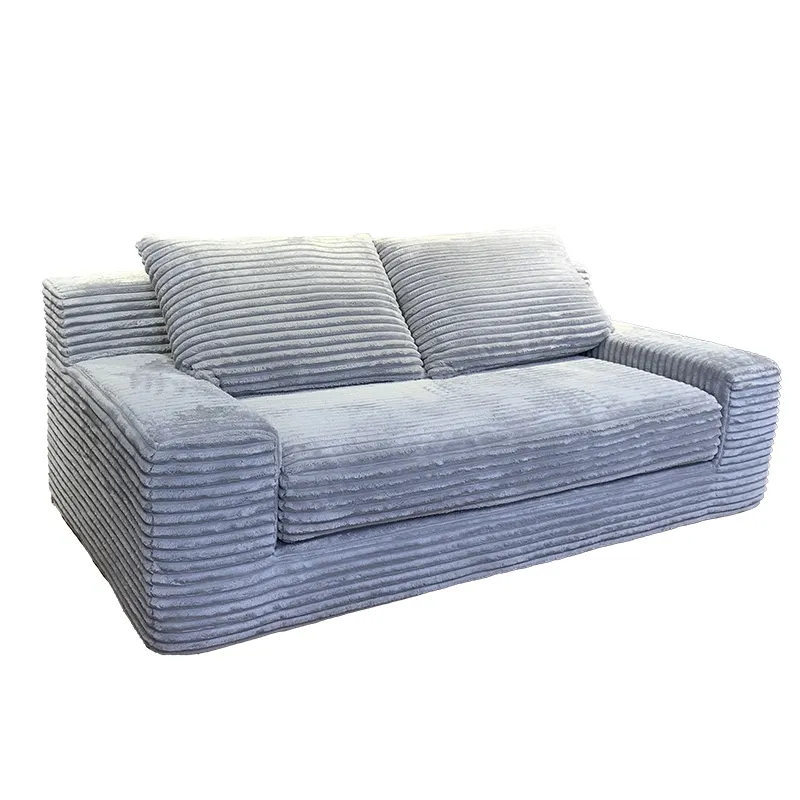 Plush corduroy compression sofa